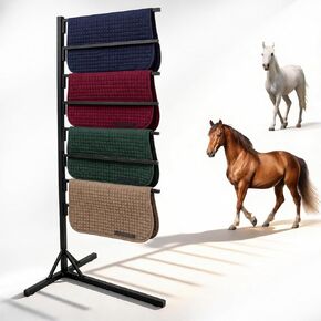 8-Tier Saddle Pad Rack, Freestanding Horse Tack Storage Stand in Saudi Arabia