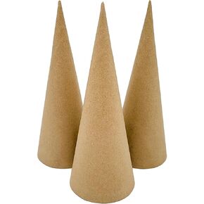 AllStellar Paper Mache Cones Open Bottom 7X3 in. Set of 3 (Small) - For DIY Art Projects, Crafts and Decorations! in Kuwait