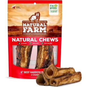 Natural Farm Chicken Filled Bones (3-4 Inch, 6 Pack), Limited Ingredient, Natural Stuffed Dental Dog Bone Treats for Dogs, Made with Real Chicken in Saudi Arabia