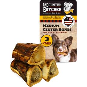 THE COUNTRY BUTCHER 7" Beef Marrow Dog Bones, Medium-Large Breed Chew, 3 Ct in Saudi Arabia