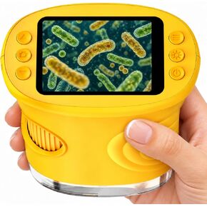 1000X Microscope for Kids, 2'' Screen Kids Wonder Quest Microscope Camera, Digital Handheld Microscope, Educational Kids Magnifying Glass, Christmas Birthday Gifts for Age 3 4 5 6 7 8 9 10- Purple in Kuwait
