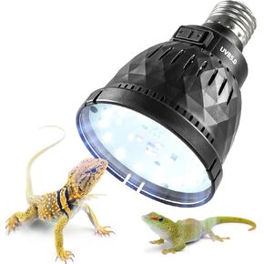 REPTI ZOO UVB Light Bulb for Reptile, 5.0 & 10.0 UVB UVA Reptile Light Bulb for Turtles Bearded Dragon Gecko Lizard Snake, Full Spectrum Sun Lamp Energy-Efficient & Natural Sunlight Simulation in Kuwait