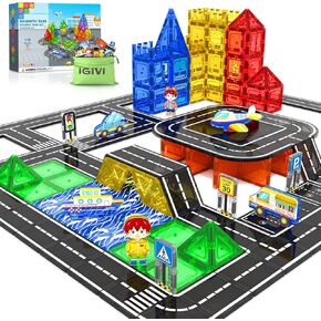 Magnetic Tiles - Road Expansion Pack, Preschool Magnet Toys for Toddlers in Saudi Arabia