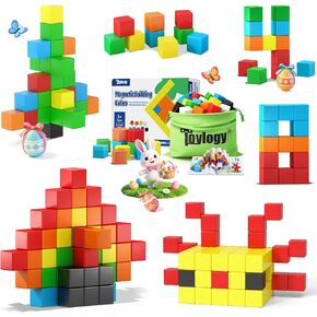 48PCS Large Magnetic Blocks, Magnet Building Cubes for Toddler 3+ Boy Girls in Kuwait