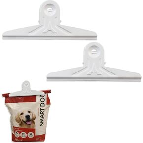 Dog Food Bag Clip - 2pcs 8.6’’ Large Bag Clips for Dog Food Extra Large Chip Clips Heavy Duty Stainless Metal No Sharp Edges Airtight Sealing Bag Clips for Pet Food Snack Storage in Saudi Arabia