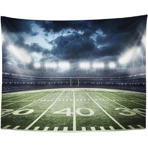 Emvency Tapestry Stadium Football Satdium Field Light Night Soccer Turf Home Decor Wall Hanging for Living Room Bedroom Dorm 30x40 Inches in Saudi Arabia