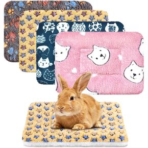 Eilyliafe 2 Pack Rabbit Bunny Bed Soft Guinea Pig Bed Mat Washable Guinea Pig Bunny Pad Reversible Small Animal Bed Cage Liner for Hamster Rat Hedgehog Chinchilla Ferret (13×10 Inch) in Kuwait