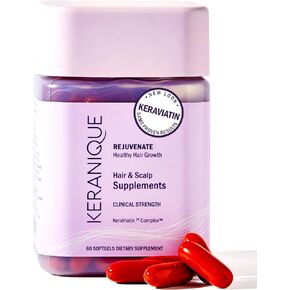 Keranique KeraViatin Hair & Scalp Health Supplement, Clinical Strength, Biotin, Vitamin B, 120 Softgels-60 Count (Pack of 2) in Saudi Arabia