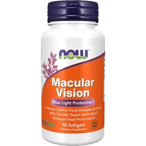 NOW Supplements, Macular Vision Softgel, Eye Health, Eye Support, 50 Softgels in Kuwait
