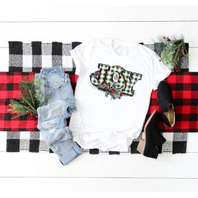 Joy Christmas Sublimation Transfer Ready to Press, Gingham Green, Printed Sub Transfer, Sublimation Image, Sub Image, Ready to Use, DIY Gift in Saudi Arabia