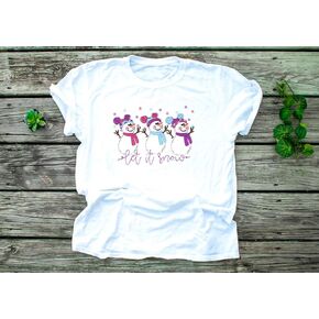 Pink and Purple Snowman Sublimation Transfer, Let it Snow Printed Sub Transfer, Snowman Sublimation Design, Christmas Sub, Ready to Use in Saudi Arabia