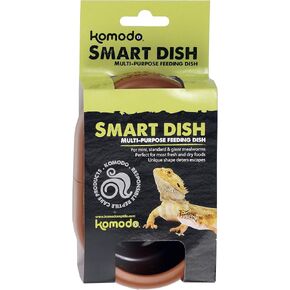 Komodo Smart Dish | Deters Non-Jumping Live Food from Escaping | Accommadates Many Sizes of Lizards and Aquatic Pets in Kuwait