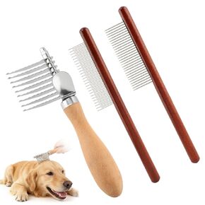 Dematting Comb for Dogs, Dematting Tool for Dogs & Cats, 2 Grooming Combs in Kuwait