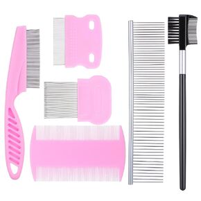 6 Pack Flea Comb Stainless Steel Lice Comb Tear Stain Remover Tool in Kuwait
