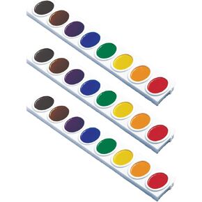 Prang Semi-Moist Watercolors Oval Pan Refills Set, 3 Trays/Box, 1 Box in Kuwait