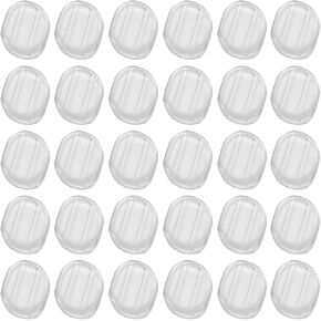 30Pcs Earring Pads, Silicone Clip-on Earring Backs, for Comfort Clip-On Earrings Clip Earring Pads Cushions Clip Ons(Clear,12x15mm) in Saudi Arabia