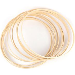 Framendino, 20 Pack Wooden Bamboo Ring Hoop Dream Catcher Rings Macrame Floral Hoops Craft for DIY Wedding Wreath Wall Hanging Decorations (8 in) in Saudi Arabia
