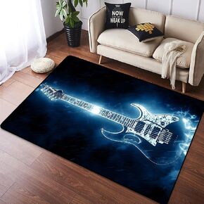 Americana Guitar Music Instrument 3D Carpet Living Room Electric Guitar Rug Bedroom Ambience Decorative Floor Mat Study Playing Room Carpet Personalized Gift (Guitar-6, 39.4" x 62.9"x 0.24") in Saudi Arabia