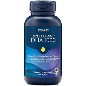 GNC قوة ثلاثية DHA 1000 Mini، 90 كبسولة هلامية صغيرة، لصحة المفاصل والجلد والعين والقلب in Kuwait