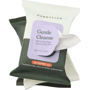 Dandylion Dog Wipes, Gentle Cleanse, Micellar Water Formula, 90 Count in Kuwait