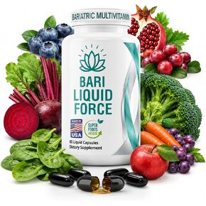Bariatric Multivitamin With Iron - Liquid-Filled Gel Caps for Rapid Absorption - 29 Essential Nutrients, 42 Super Fruits and Vegetables. Post Bariatric Surgery Must Haves to Celebrate Your Success in Kuwait