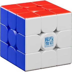 Moyu 3m V2 3x3 Magnetic Cube Moyu Cube Meilong Speedcube Stickerless Magic Cubes with Stand - Fast Smooth Problem-Solving Brain Teaser Puzzle Toy for Kids & Adults in Saudi Arabia