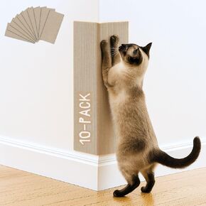 Cat Scratch Mat (3 Pack), 23.6’’ x 11.8’’ Cat Wall Corner Scratcher, Versatile Self-Adhesive Replacement Easy Use for Cat Trees Wall Furniture, Scratching Posts, and Couch Protection (Beige) in Kuwait