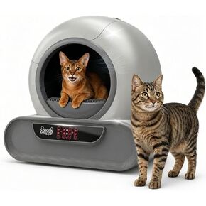 70L Anti-Pinch Feature Automatic Cat Litter Box, Self Cleaning Litter Box in Kuwait