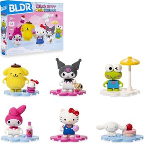 BLDR Hello Kitty and Friends Minifigures 6-Pack - Hello Kitty, Cinnamoroll, Pompompurin, My Melody, Keroppi, & Kuromi - Amazon Exclusive - Ages 8+, 0142 in Kuwait