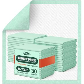 MILDPLUS Disposable Bed Pads 36'' X 36'' Heavy Duty Underpads Extra Large Incontinence Pads for Unisex Adult, Senior, Kids and Pet (30 Count) in Saudi Arabia