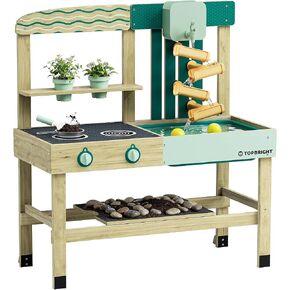 TOP BRIGHT 2026 Upgraded Mud Kitchen for Kids, Water & Sand Play in Saudi Arabia