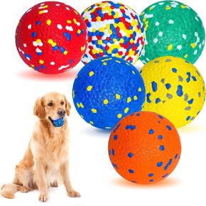 6 Pack Dog Balls Tennis Ball for Aggressive Chewers Indestructible Dog Toys in Kuwait