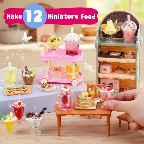 12 Making Miniature Food Toys Set, DIY, Resin Play, Mini Pretend Play Food in Kuwait