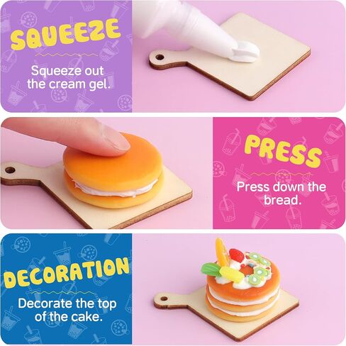12 Making Miniature Food Toys Set, DIY, Resin Play, Mini Pretend Play Food in Kuwait