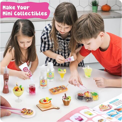 12 Making Miniature Food Toys Set, DIY, Resin Play, Mini Pretend Play Food in Kuwait