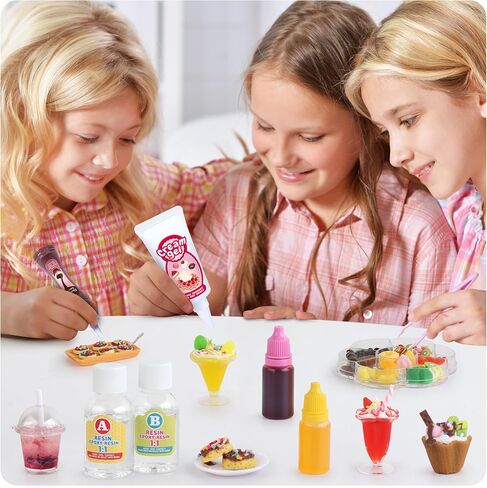 12 Making Miniature Food Toys Set, DIY, Resin Play, Mini Pretend Play Food in Kuwait