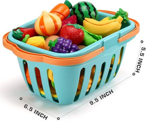 LESUTER TOYS 70 PCS Cutting Play Food Kitchen Toy, Pretend Play Accessories in Kuwait