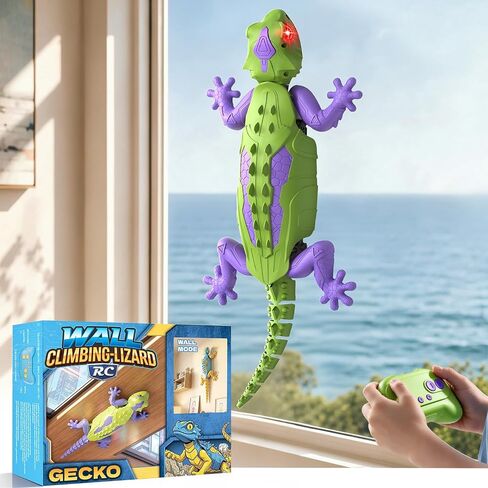 Wall Climbing Gecko Rc Crawler, Rechargeable Remote Control Toys, Red-Blue in Kuwait