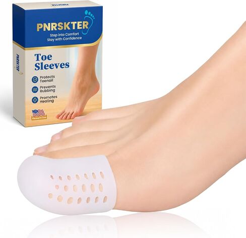 Gel Toe Caps Toe Protectors Breathable Toe Sleeves, New Material，for Blisters, Corns, Hammer Toes, Toenails Loss, Friction Pain Relief and More (10 PCS for Big Toe) in Kuwait