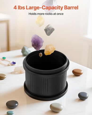 VEVOR Rock Tumbler 4 lbs Large Barrel 4 Speed Settings Rock Polishing Kit in Kuwait