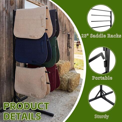 8-Tier Saddle Pad Rack, Freestanding Horse Tack Storage Stand in Saudi Arabia