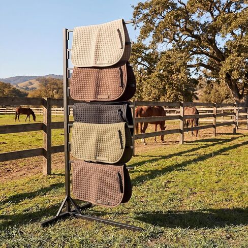 8-Tier Saddle Pad Rack, Freestanding Horse Tack Storage Stand in Saudi Arabia