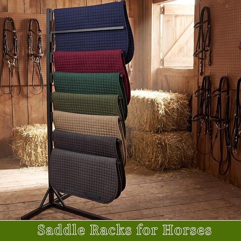 8-Tier Saddle Pad Rack, Freestanding Horse Tack Storage Stand in Saudi Arabia