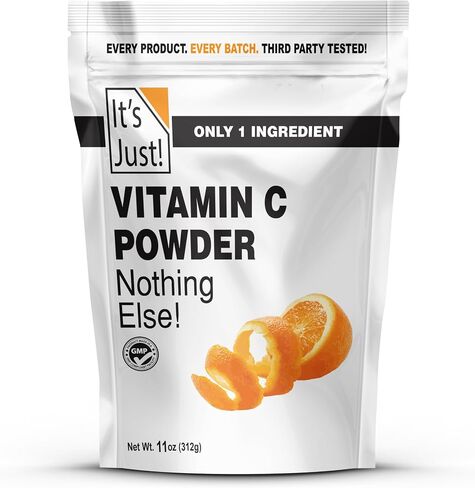 It's Just! - Vitamin C Powder, 100% Pure Ascorbic Acid, Food Grade, Immune Support, Homemade Cosmetics (11oz) in Kuwait