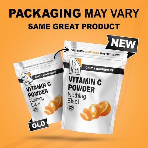 It's Just! - Vitamin C Powder, 100% Pure Ascorbic Acid, Food Grade, Immune Support, Homemade Cosmetics (11oz) in Kuwait