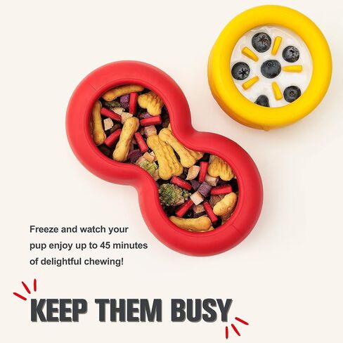 Slow Feeder Dog Lick Bowl, Natural Rubber Freeze Dog Lick Mat Toy in Kuwait