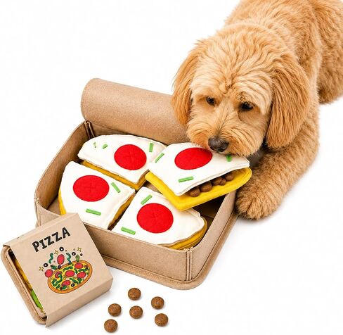 Interactive Dog Puzzle Toy | Anti-Boredom & Mental Stimulation | Snuffle Mat for Dogs | Slow Feeding & Enrichment Game | Small, Medium Dogs | Pizza, Bowling or Tissue (Tissue) in Saudi Arabia