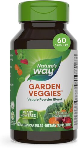 Nature's Way Garden Veggies, Veggie Powder Blend, 900mg per Serving, 60 Capsules in Kuwait