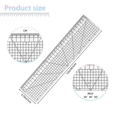3Pcs Felt Hot Hem Ruler, Satisfy Ironing Need of Straight and Curved Edge in Saudi Arabia