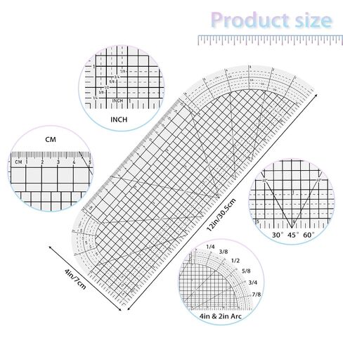 3Pcs Felt Hot Hem Ruler, Satisfy Ironing Need of Straight and Curved Edge in Saudi Arabia